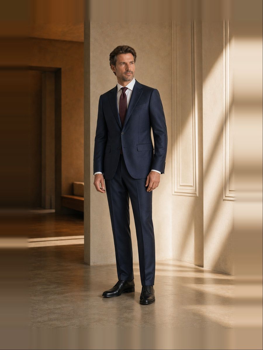 Navy tailored suit