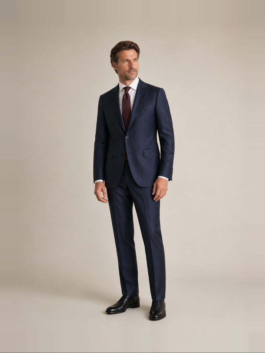 Navy suit, alternate view